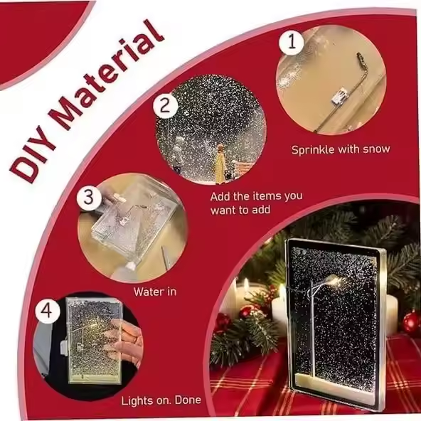 Romantic LED Night Light – Mini Snow Scenery Lamp