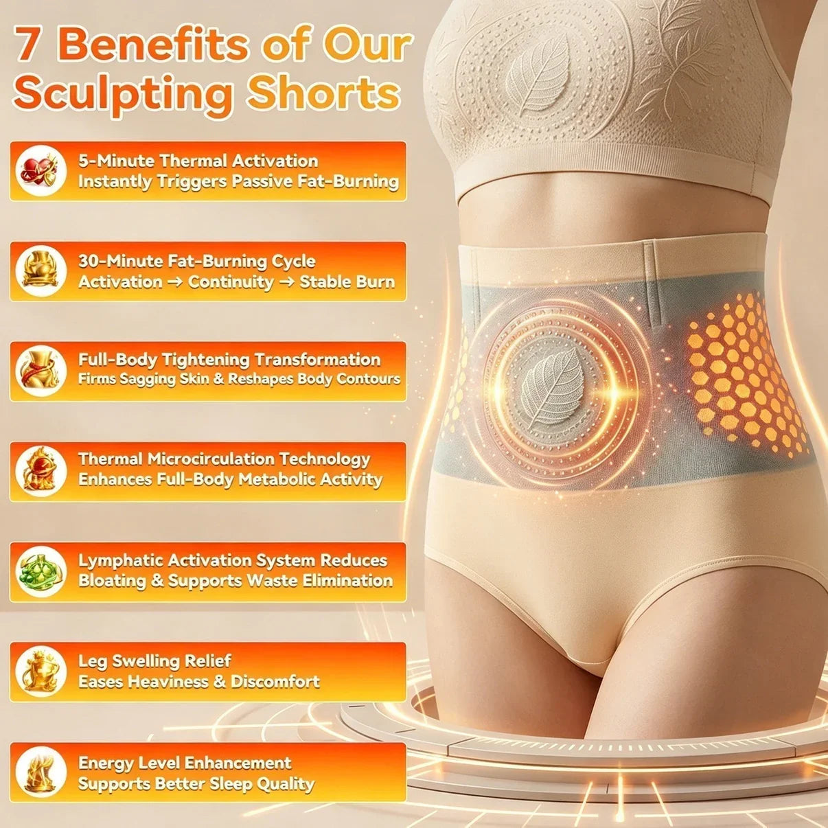 Berberine 4-in-1 Micro-Particle Fat Burning Shorts