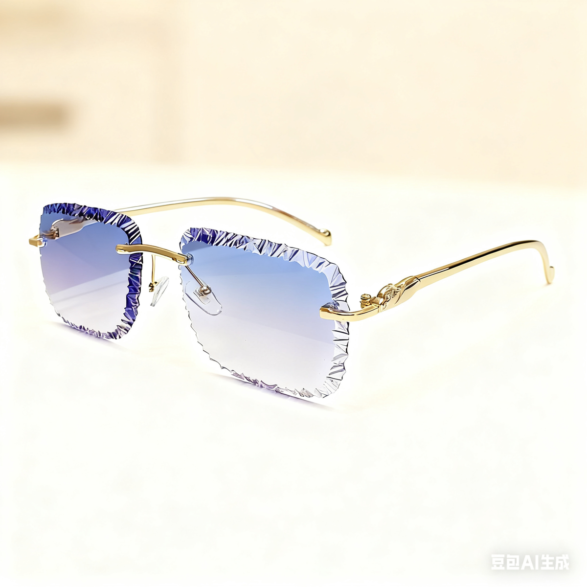Rectangle Gradient Rimless Luxury Rimless Gradient Sunglasses – Luxecart