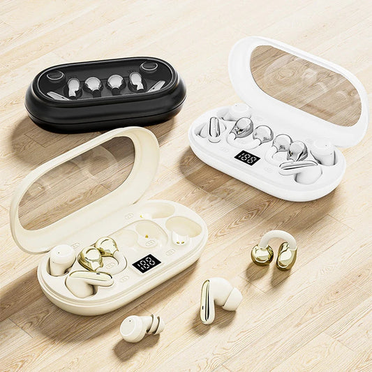 TWS Ear-Clip Headset with ANC, ENC & Flashlight