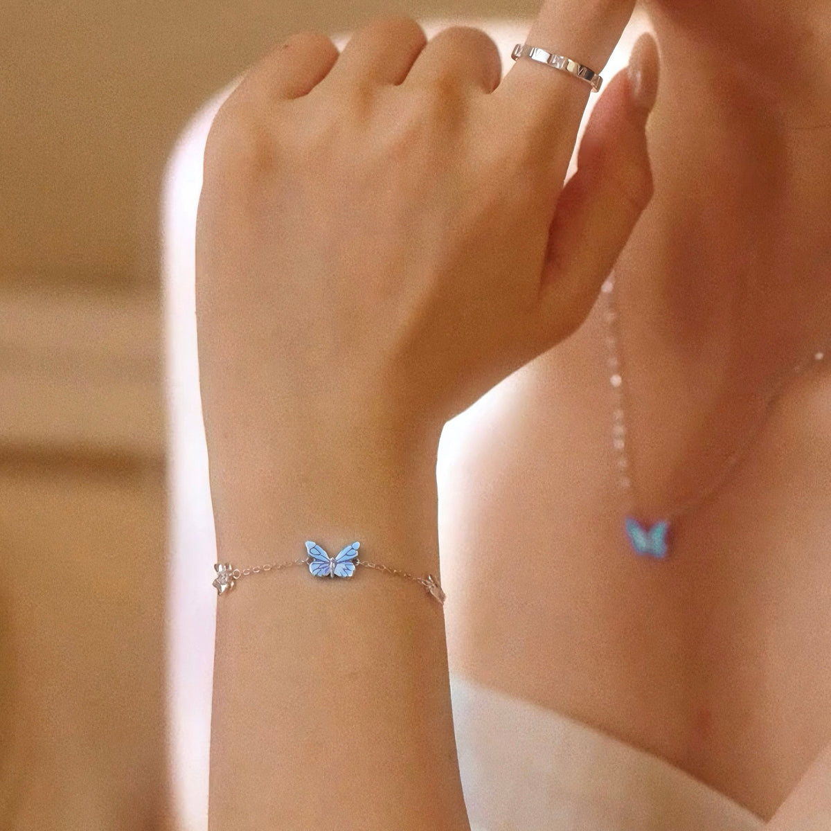 Dream Blue Butterfly Bracelet