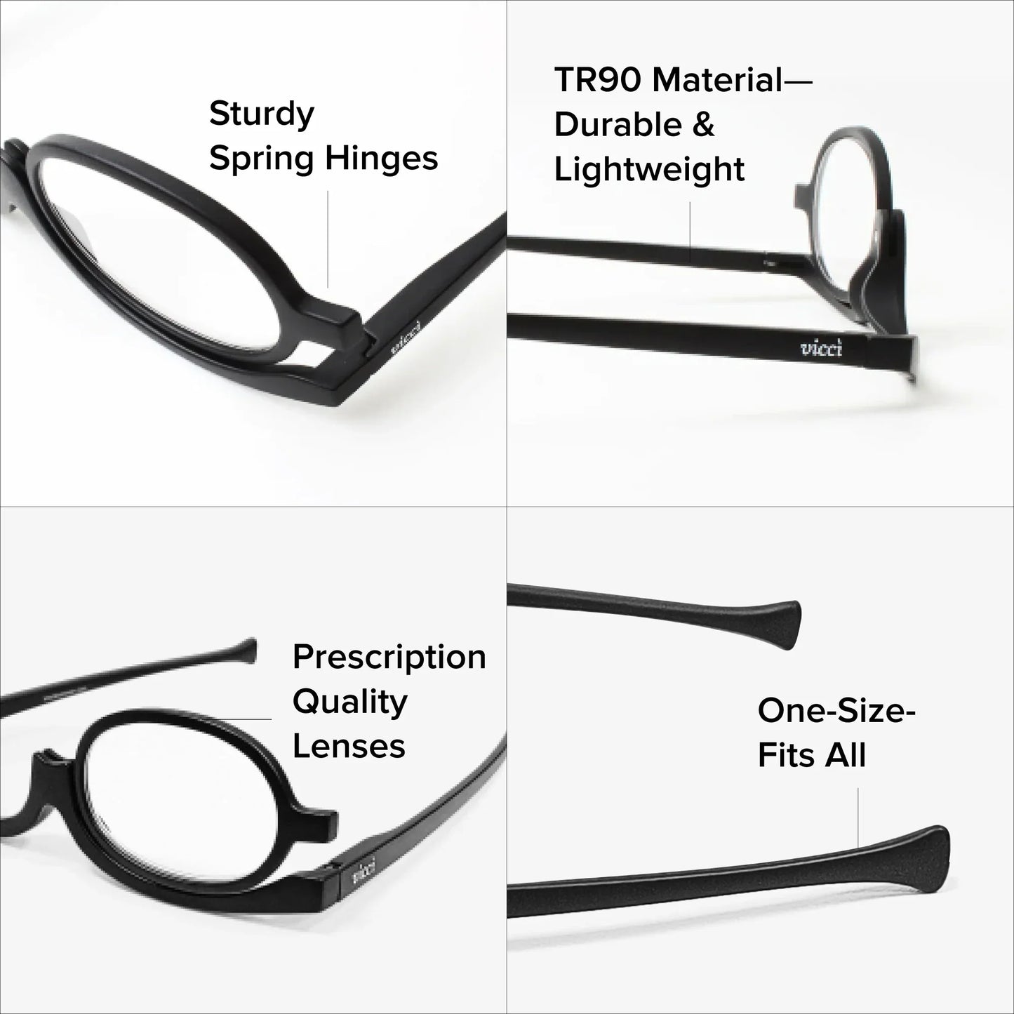Flip-Down Makeup Glasses