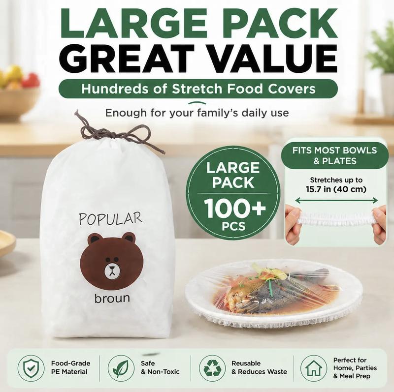 🍱 Disposable Stretch Food Covers