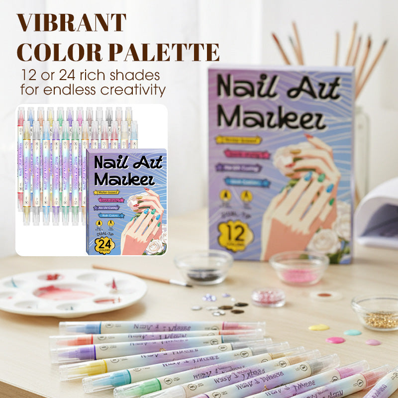 ✨Dual-Tip Nail Art Marker Pen Set