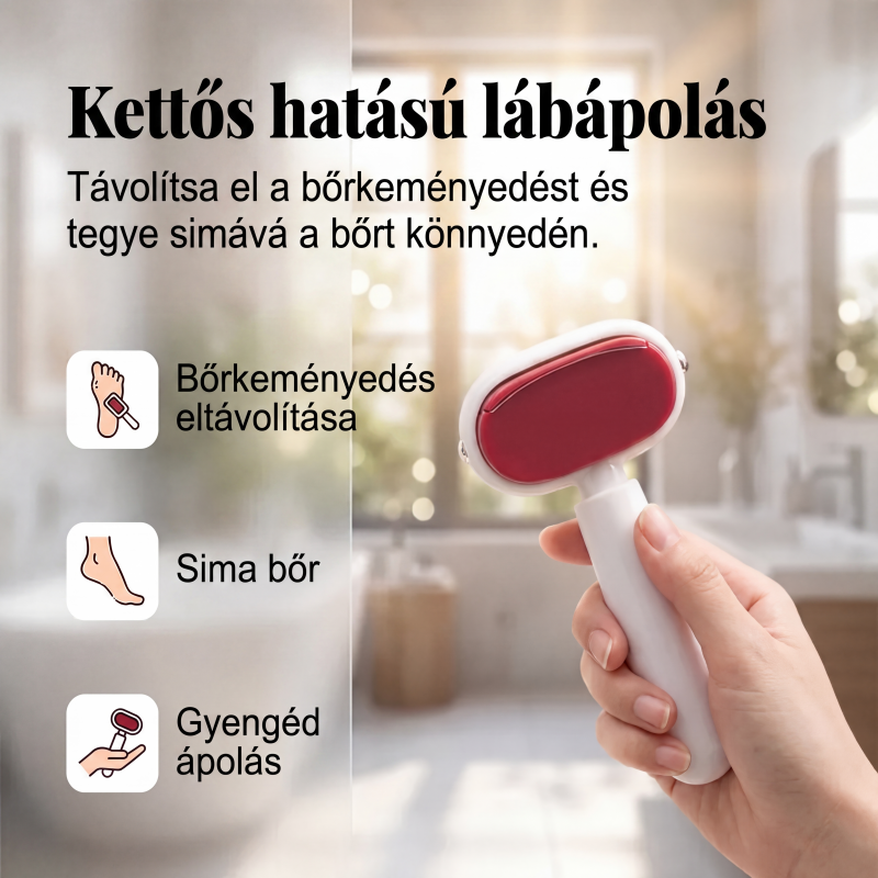 🦶 Double-sided foot scraper for removing calluses.