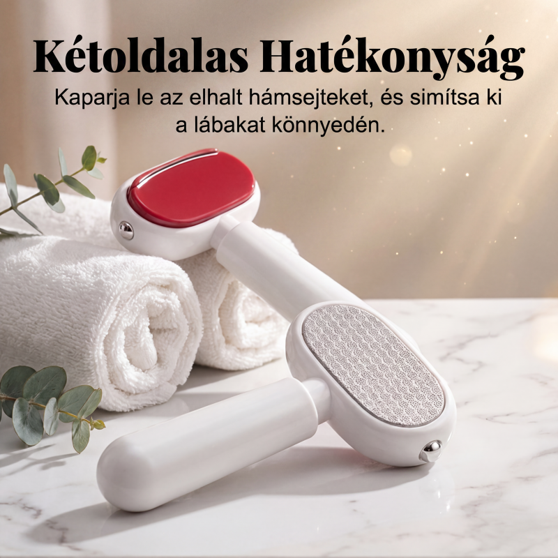 🦶 Double-sided foot scraper for removing calluses.