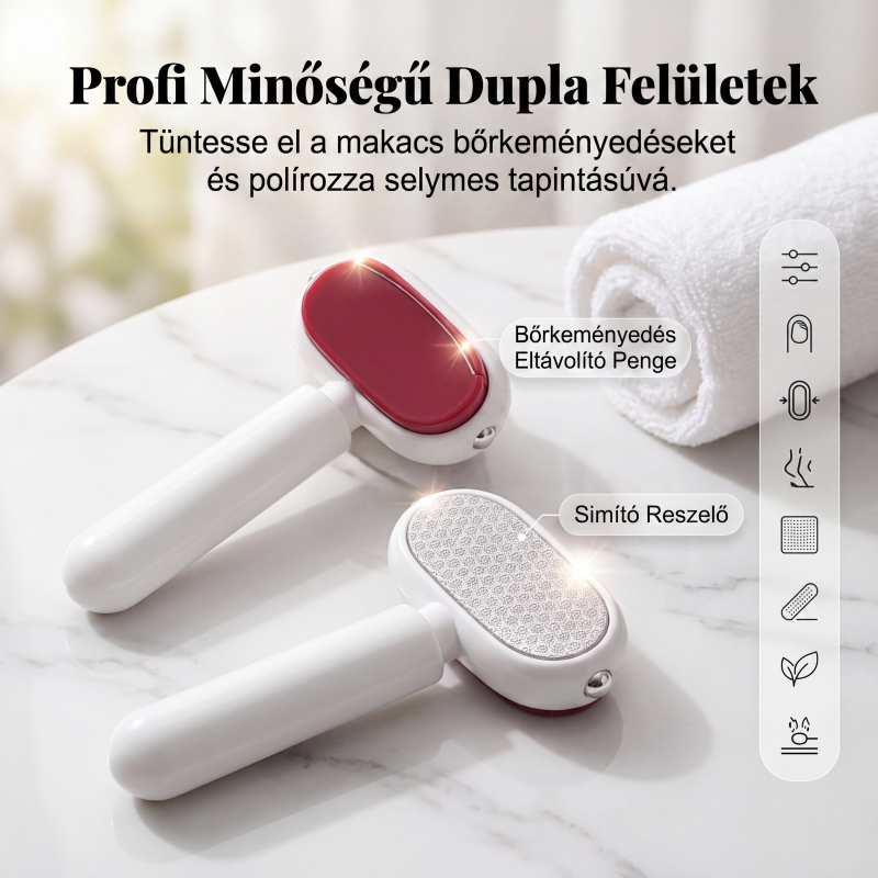 🦶 Double-sided foot scraper for removing calluses.