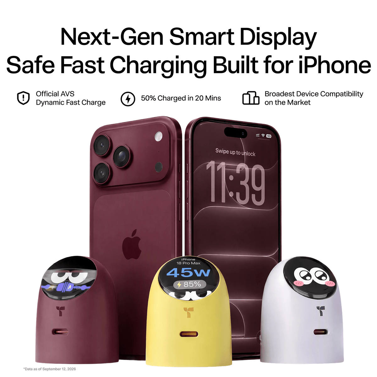 🔋 TORRAS FlashEye-Dot Smart Display Charger — 45W