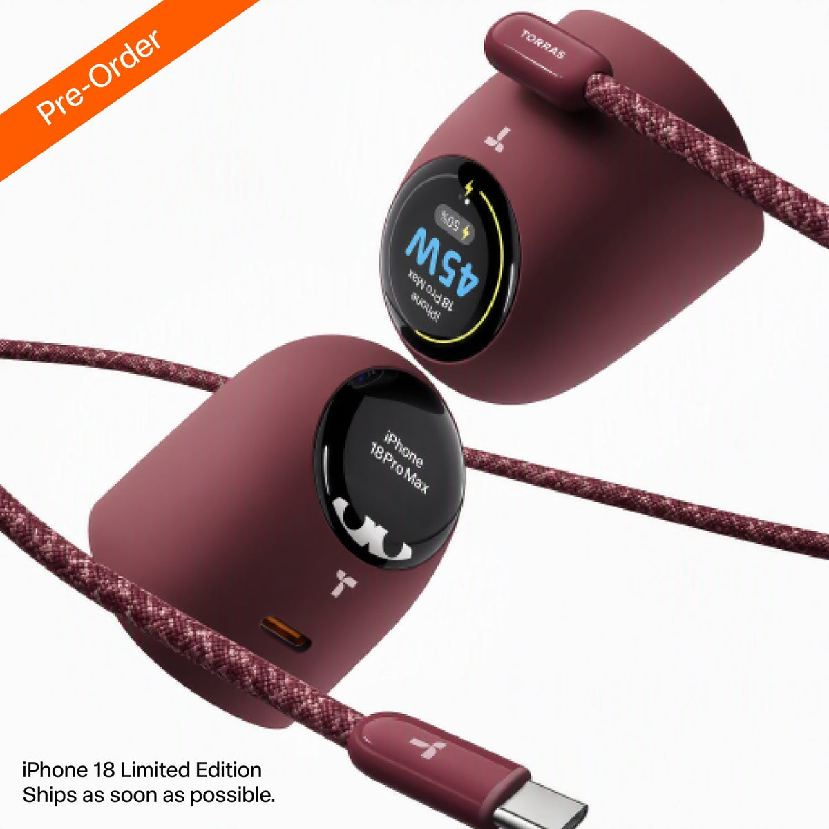 🔋 TORRAS FlashEye-Dot Smart Display Charger — 45W