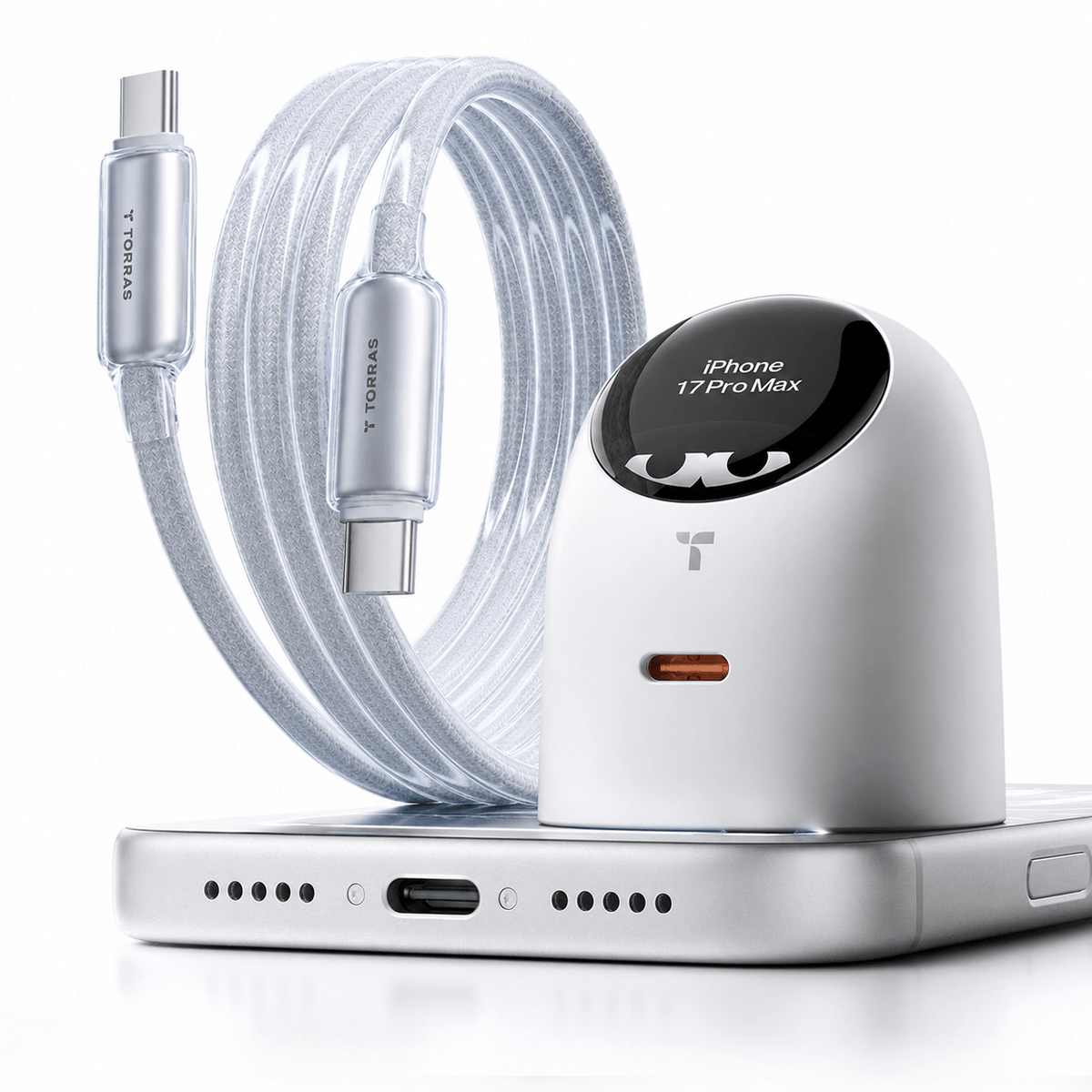 🔋 TORRAS FlashEye-Dot Smart Display Charger — 45W